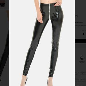 Patrice Catanzaro Shiny Black Pu Leather Pants XS
